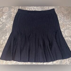 Dee Elly Sweater Knit Black Pleated Skirt